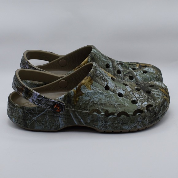 Crocs Baya Realtree APX Edge Camo Clogs Size Mens 9 / Womens 11 210511-90H NEW